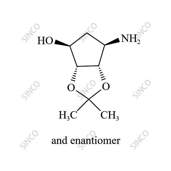 Ticagrelor Related Compound 3 ((+/-)-6-Aminotetrahydro-2,2-Dimethyl-4H-Cyclopenta-1.3-dioxol-4-ol)