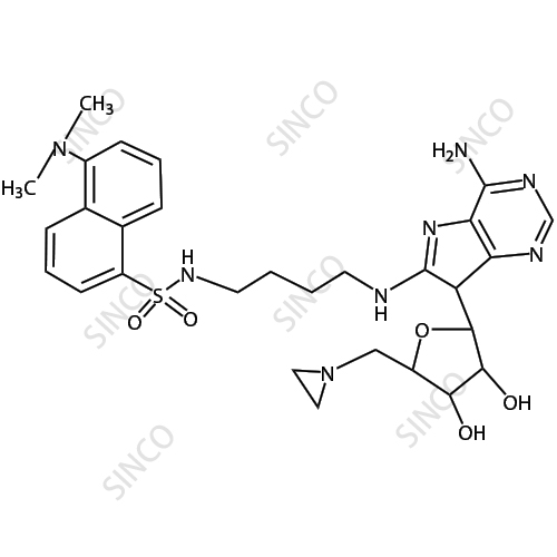 8-Amino[1''-(N''-dansyl)-4''-aminobutyl]-5'-(1-aziridinyl)-5'-deoxy adenosine