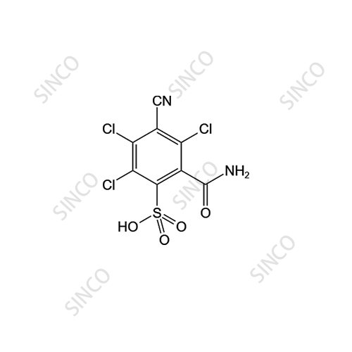 2-Carbamyl-3,5,6-trichloro-4-cyanobenzenesulfonic Acid