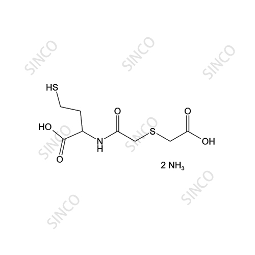 Erdosteine thioacid diammonium salt