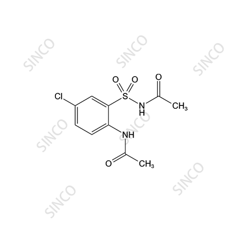 Hydrochlorothiazide Related Compound (N'-(2-Acetyl-sulfamoyl-4-chloro-phenyl) Acetamide)