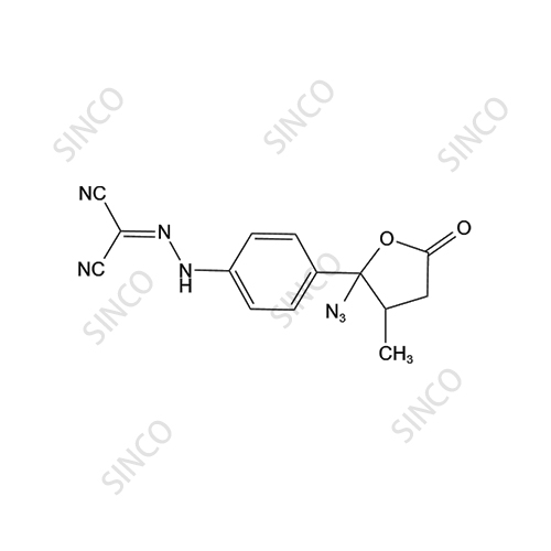 Levosimendan Impurity (2-[2-[4-(2-Azidotetrahydro-3-Methyl-5-oxo-2-Furanyl)phenyl]hydrazinylidene]propanedinitrile)