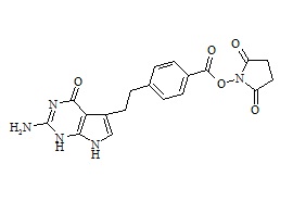 Pemetrexed Impurity (4-[2’-(7’’Deazaguanine)ethyl]benzoic Acid N-Hydroxysuccinimide Ester)