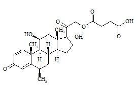 6-beta-Methyl Isomer of Methylhydrocortisone 21-Hydrogen Succinate