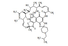 Rifabutin EP Impurity C (21,31-Didehydro Rifabutin)