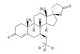 7-alpha-Thiomethyl Spironolactone-13C,d3