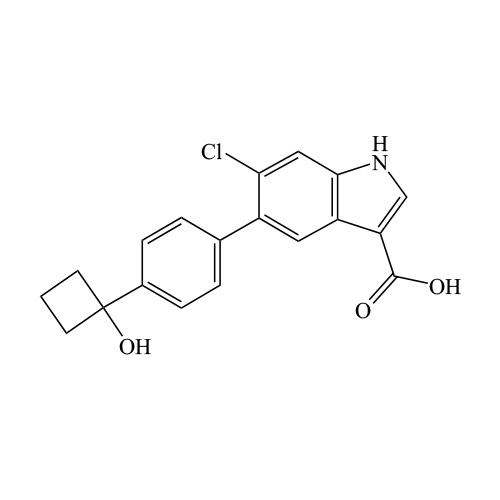 6-Chloro-5-[4-(1-hydroxycyclobutyl)phenyl]-1H-indole-3-carboxylic acid