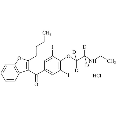 Amiodarone EP Impurity B-d4 HCl (N-Desethyl Amiodarone-d4 HCl)