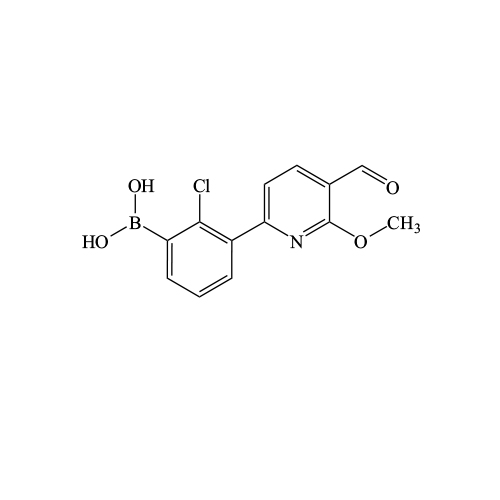 (2-chloro-3-(5-formyl-6-methoxypyridin-2-yl)phenyl)boronic acid
