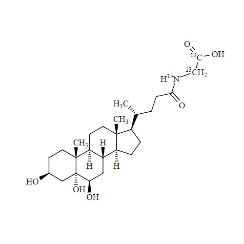 3-beta,5-alfa,6-beta-Glycotrihydroxycholanoic Acid-13C2-15N
