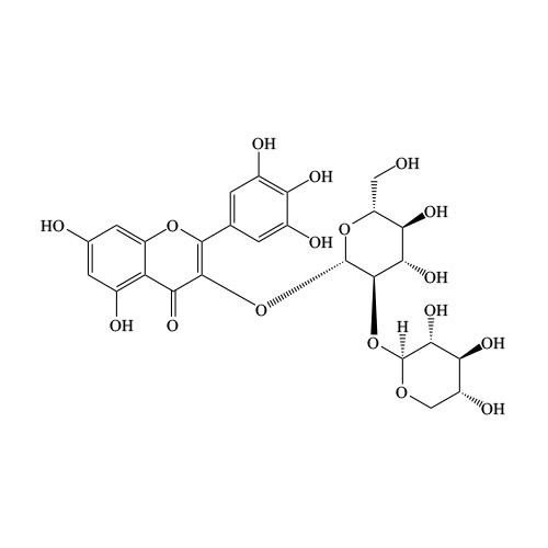 Myricetin 3-O-β-D-xylopyranosyl(1-2)-β-D-glucopyranoside