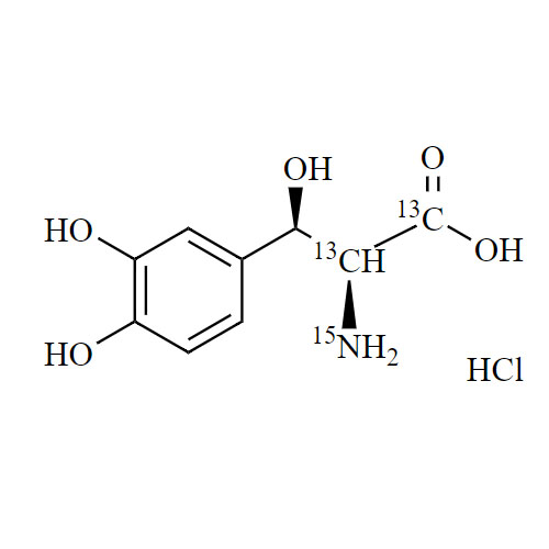 L-threo-Droxidopa-13C2-15N HCl