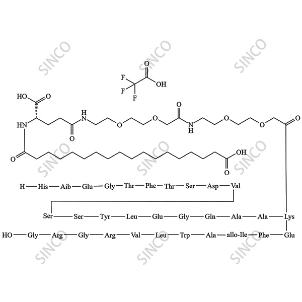 Semaglutide Impurity 34 Trifluoroacetic acid (allo-[Ile]23-Semaglutide)