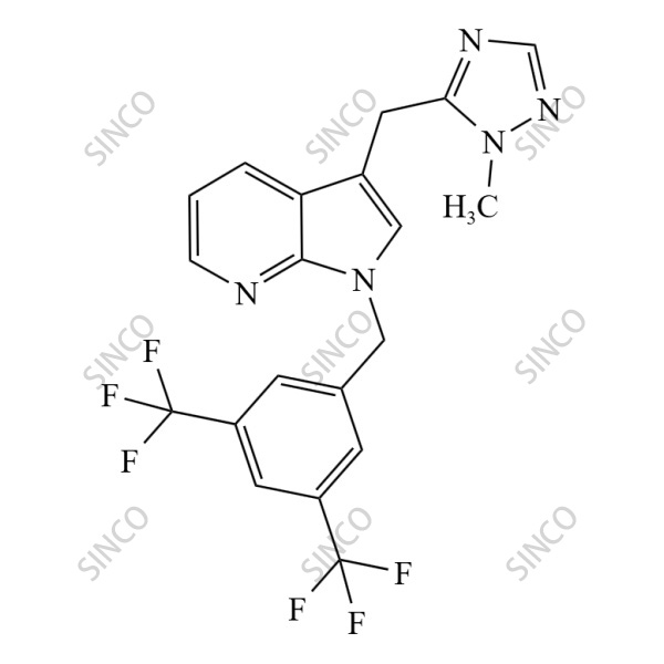 1-{[3,5-bis(trifluoromethyl)phenyl]methyl}-3-[(2-methyl-1,2,4-triazol-3-yl)methyl]pyrrolo[2,3-b]pyridine