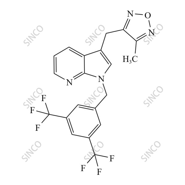 1-{[3,5-bis(trifluoromethyl)phenyl]methyl}-3-[(4-methyl-1,2,5-oxadiazol-3-yl)methyl]pyrrolo[2,3-b]pyridine