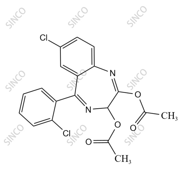 7-Chloro-5-(2-chlorophenyl)-3H-1,4-benzodiazepine-2,3-diol 2,3-diacetate