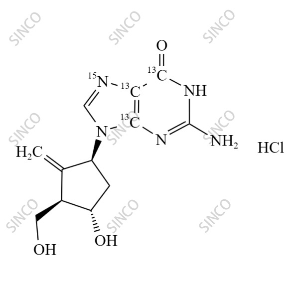 Entecavir-15N-13C3 HCl