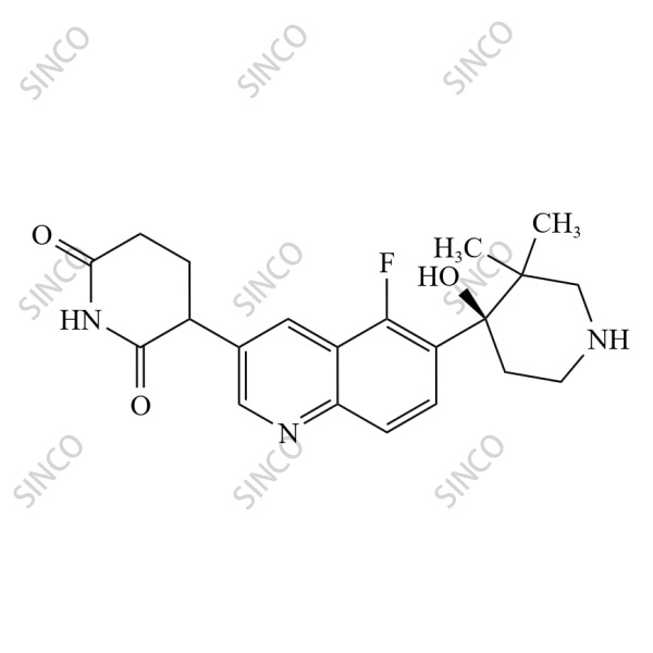 3-{5-fluoro-6-[(4R)-4-hydroxy-3,3-dimethylhexahydropyridin-4-yl]quinolin-3-yl}hexahydropyridine-2,6-dione