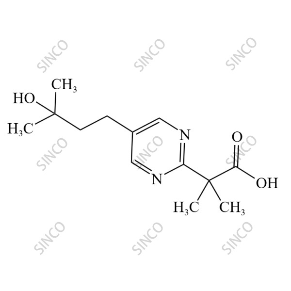 2-[5-(3-hydroxy-3-methylbutyl)pyrimidin-2-yl]-2-methylpropanoic acid
