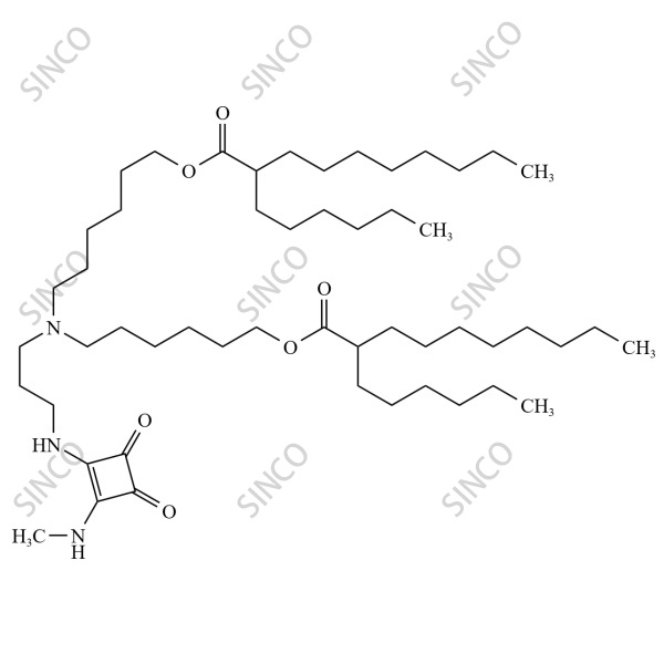 ((3-((2-(methylamino)-3,4-dioxocyclobut-1-en-1-yl)amino)propyl)azanediyl)bis (hexane- 6,1-diyl) bis(2-hexyldecanoate)