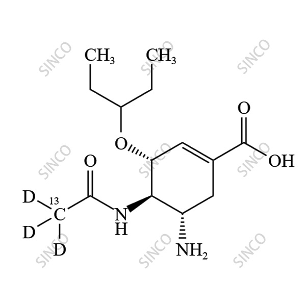 Oseltamivir acid-13C,d3