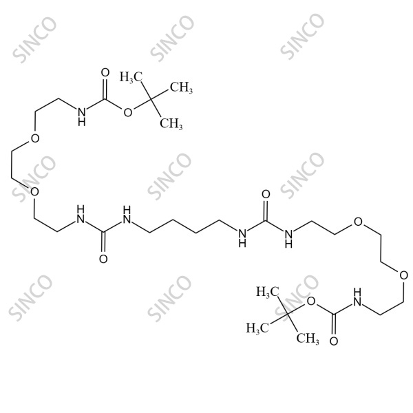 tert-butyl 10,17-dioxo-3,6,21,24-tetraoxa-9,11,16,18-tetraazahexacosane-1,26-diyldicarbamate