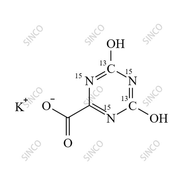 Oxonic Acid-13C2-15N3 Potassium Salt